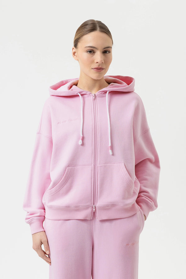 Mey Mellow Cotton Sweat Jacket and Pant Set - Soft Pink