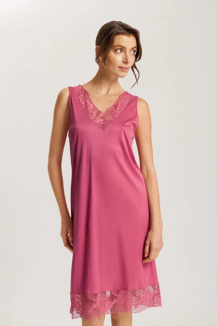 HANRO Eva NW Nightdress - Rose Wine - CURATED LINGERIE