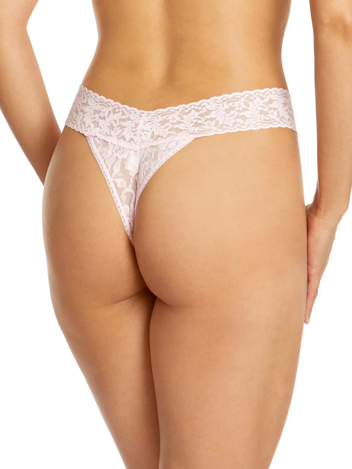 Hanky Panky Signature Lace Original Rise Thong - Bliss Pink - CURATED LINGERIE