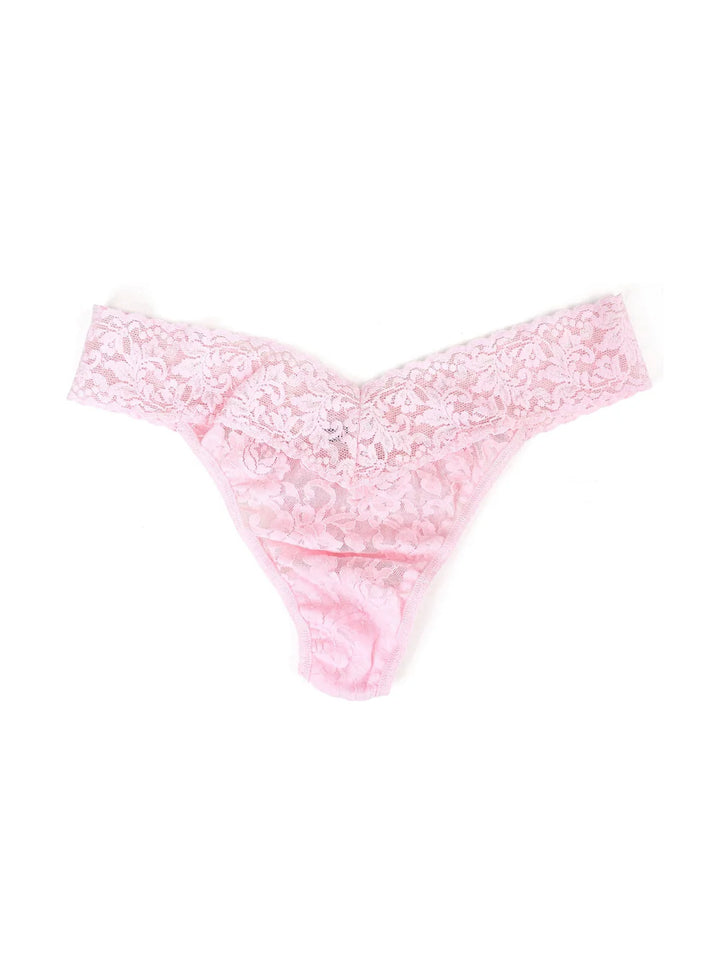 Hanky Panky Signature Lace Original Rise Thong - Bliss Pink - CURATED LINGERIE