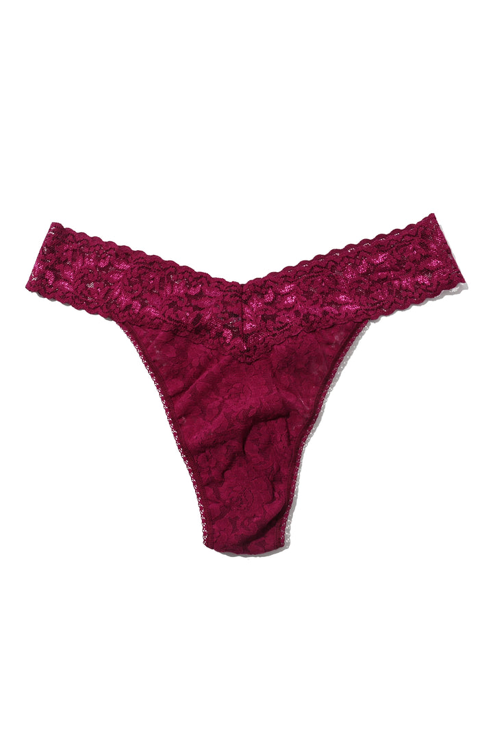 Hanky Panky Signature Lace Original Rise Thong - Sugar Plum.