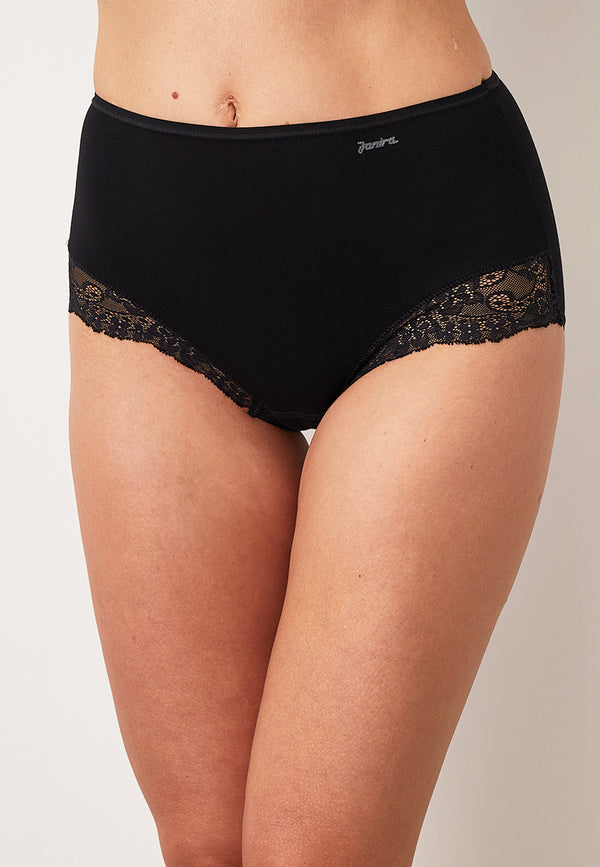 Janira Essential Cotton Full Panty - Black - CURATED LINGERIE