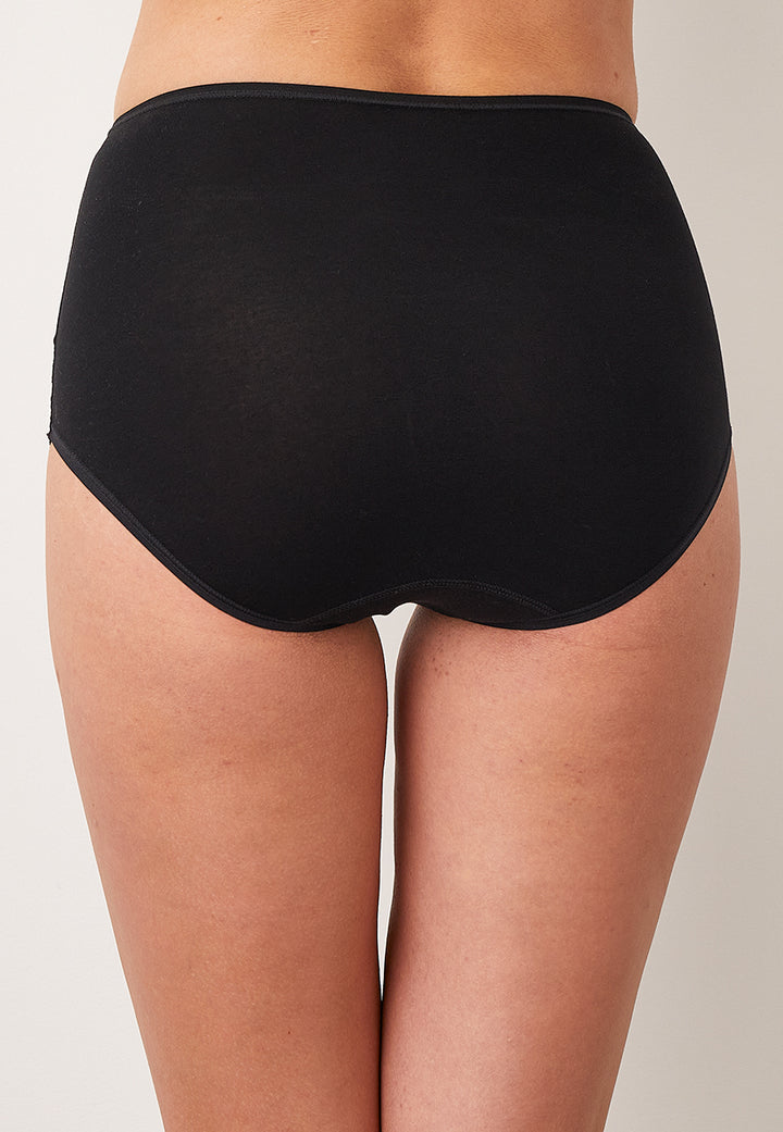 Janira Essential Cotton Full Panty - Black - CURATED LINGERIE