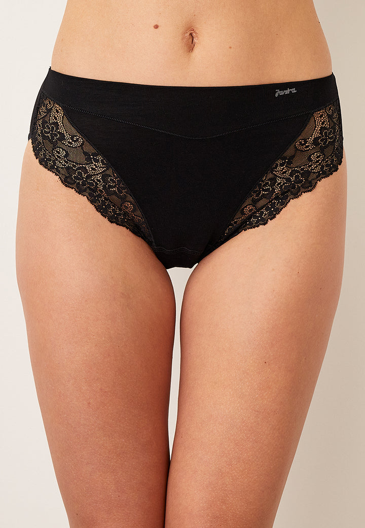 Janira Essential Milano Cotton Panty - Black - CURATED LINGERIE