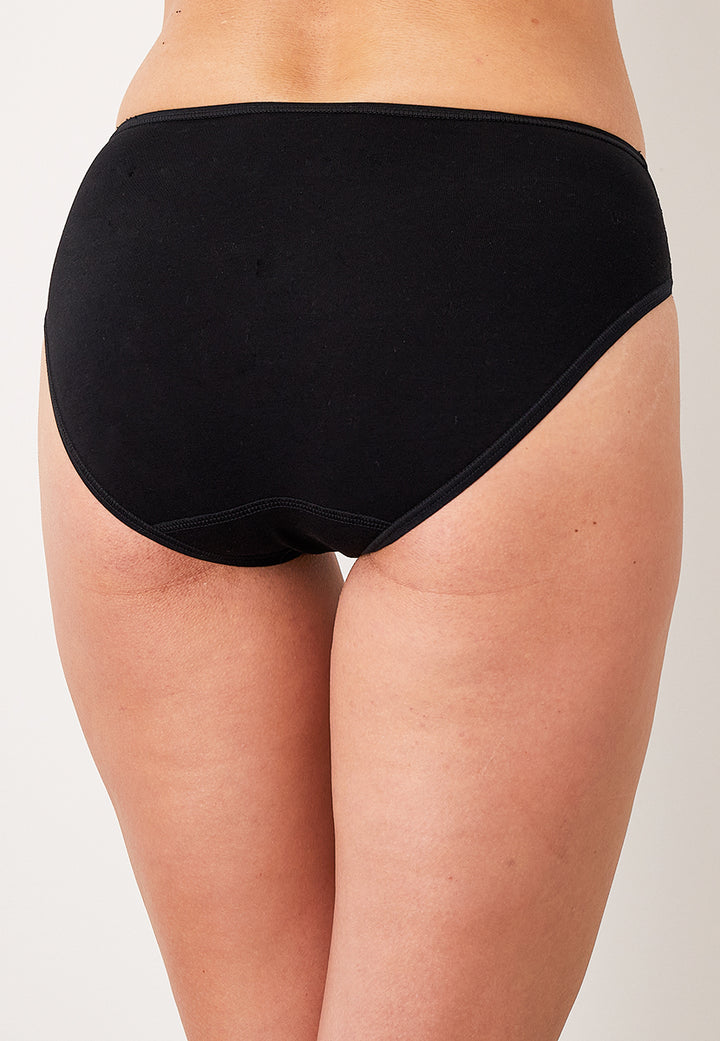 Janira Essential Milano Cotton Panty - Black - CURATED LINGERIE