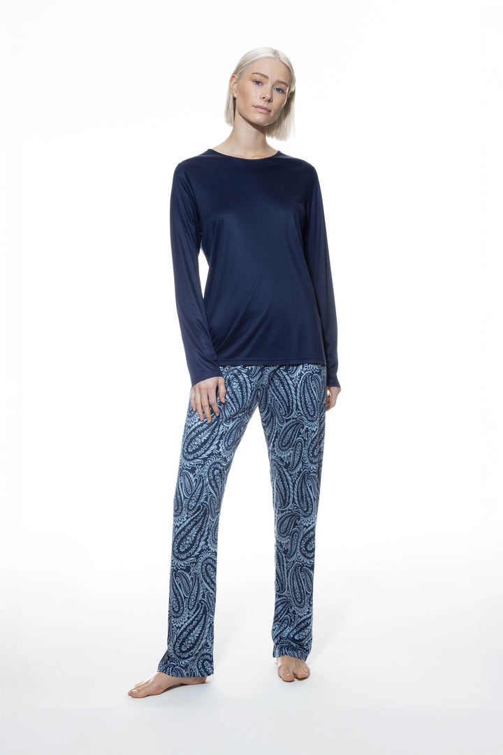 Mey Floral Paisley PJ Set - Polar Wind - CURATED LINGERIE