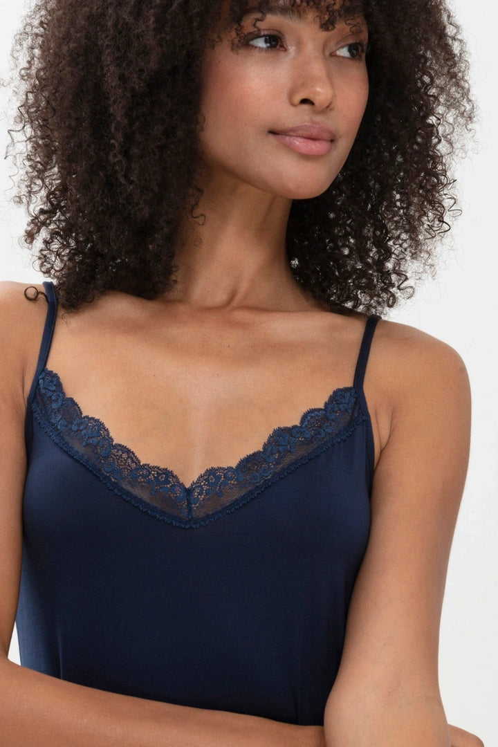 Mey Luise Spaghetti Strap Chemise - Night Blue - CURATED LINGERIE