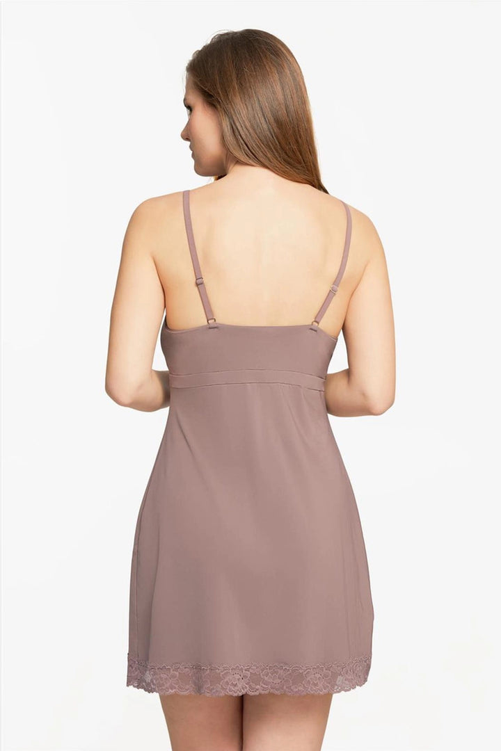 Montelle Bust Support Chemise - Almond Spice - CURATED LINGERIE
