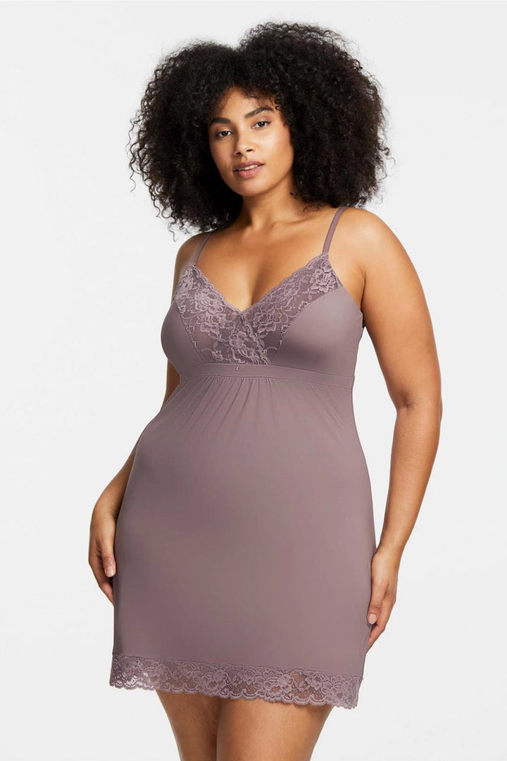 Montelle Bust Support Chemise - Almond Spice - CURATED LINGERIE