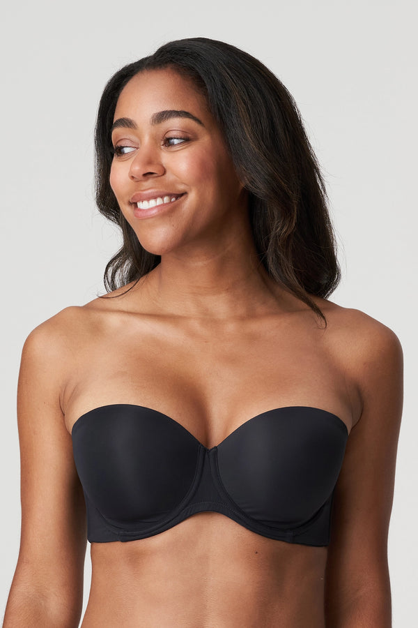 PrimaDonna Figuras Strapless Bra - Charcoal - CURATED LINGERIE