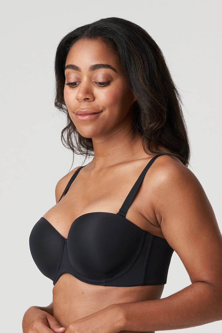 PrimaDonna Figuras Strapless Bra - Charcoal - CURATED LINGERIE