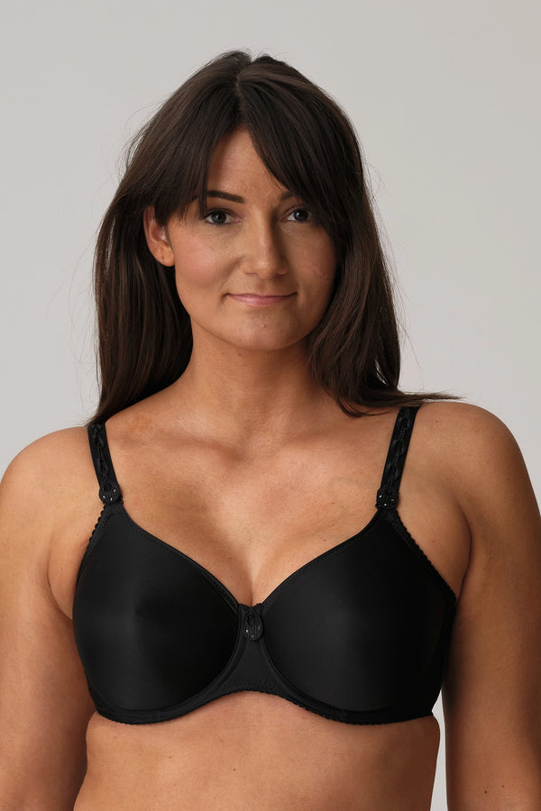 PrimaDonna Satin Full Cup Bra - Black.