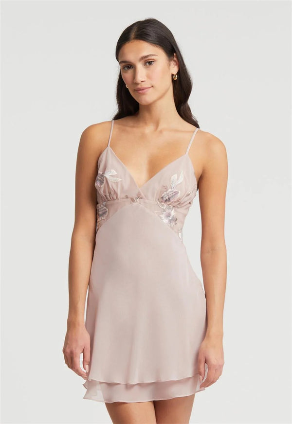 Rya Collection Stunning Chemise - Sepia Rose - CURATED LINGERIE